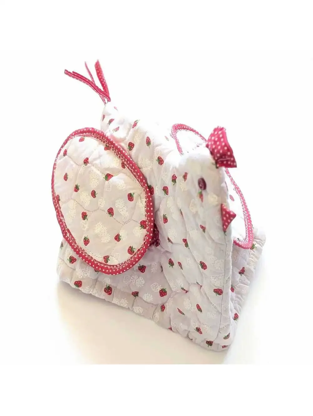 Vintage Handmade Tea Cozy and Coaster Set - Quilted Chicken Teapot Cover